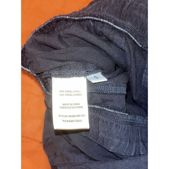 Bella Dahl Black Button-Down With Tie Waist & Pockets Women's Romper Size Small - Picture 8 of 8